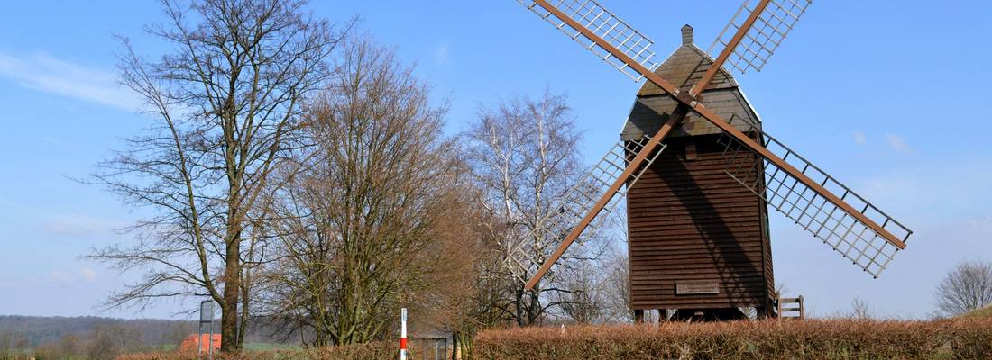 Landschaftsaufnahme der Windmühle Marienrode