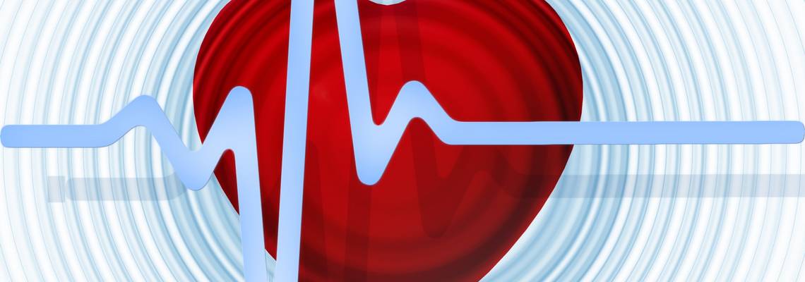 Ein Herz mit einer EKG-Linie