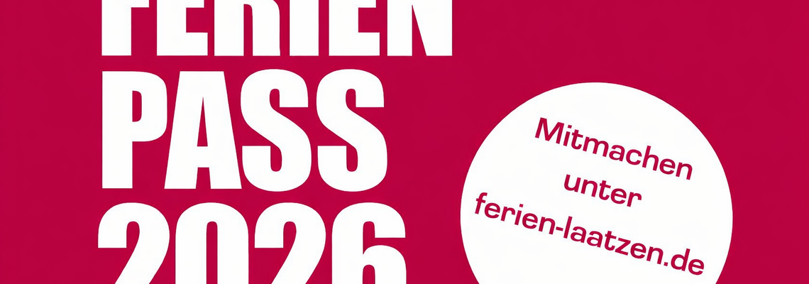 Schriftzug mit Hinweis auf Beteiligung unter ferien-laatzen.de